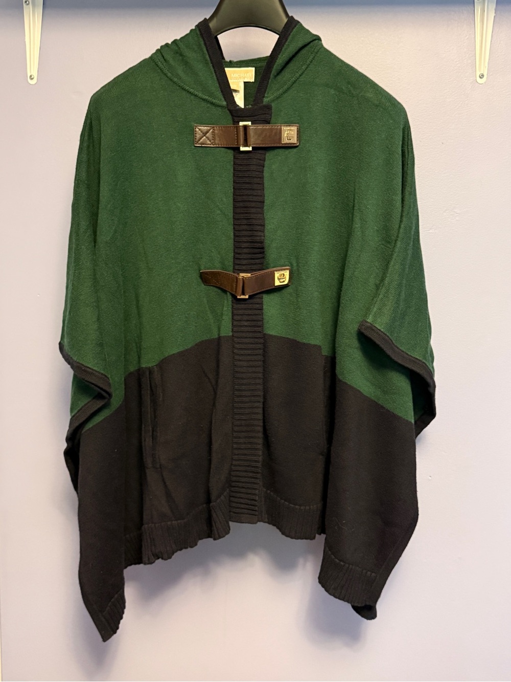 Navy & Green Michael Kors Poncho